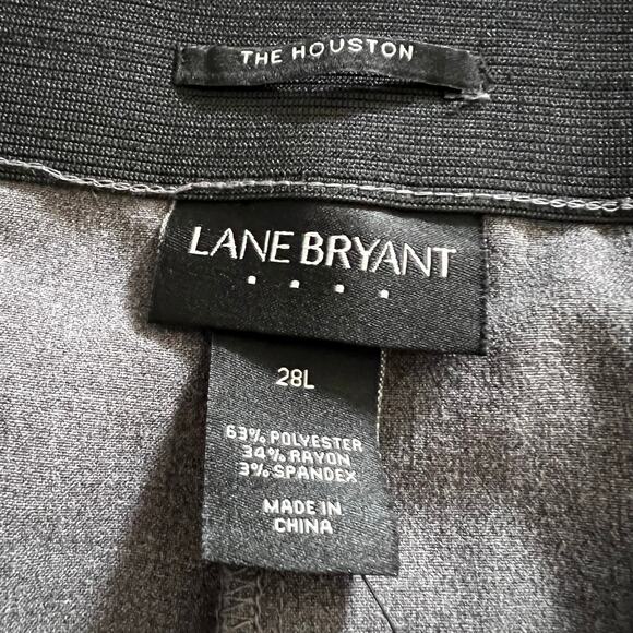 Lane Bryant The Houston Trouser Pant 28 Long Tall Gray Straight Work Office Chic - Picture 5 of 9